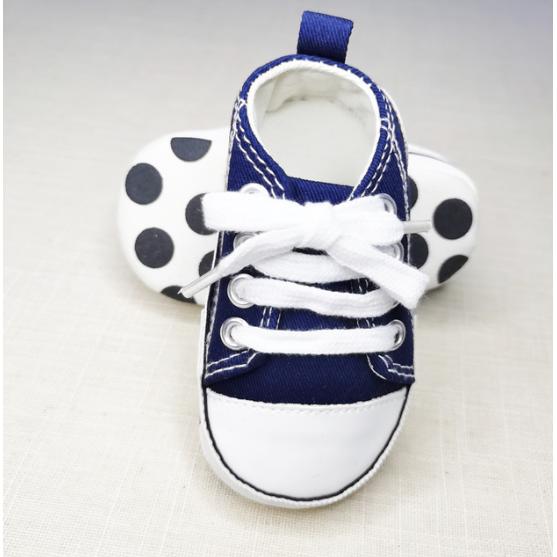 Baby Canvas Star Print First Walker Sneakers baby-darkblue-star 7-12-months12cm by HitMyNeed