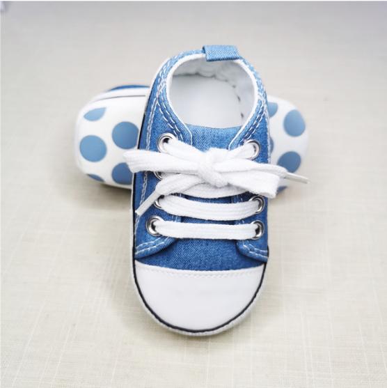 Baby Canvas Star Print First Walker Sneakers baby-denim-star 7-12-months12cm by HitMyNeed