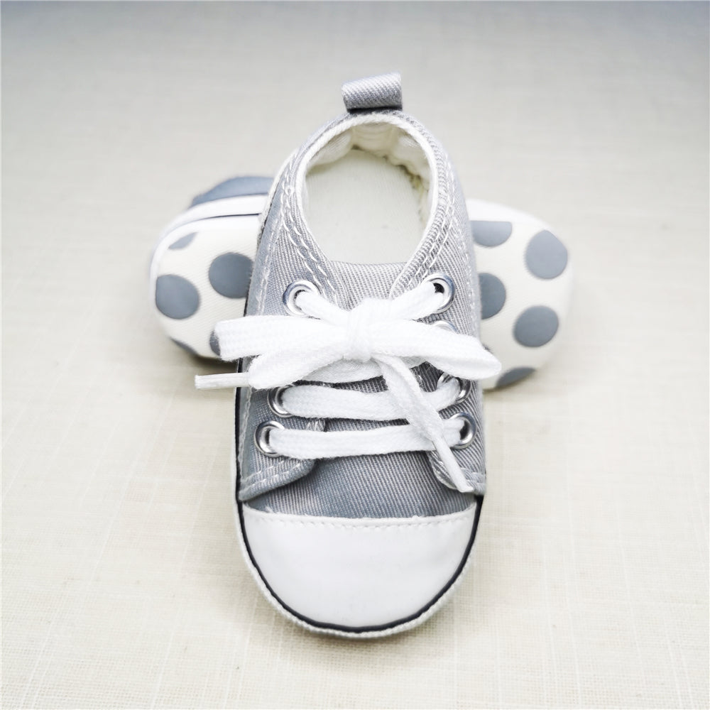 Baby Canvas Star Print First Walker Sneakers baby-gray-star 7-12-months12cm by HitMyNeed