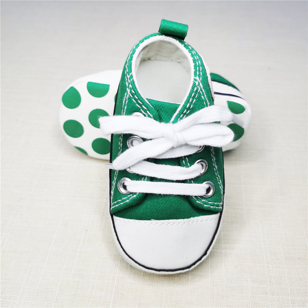Baby Canvas Star Print First Walker Sneakers baby-green-star 7-12-months12cm by HitMyNeed