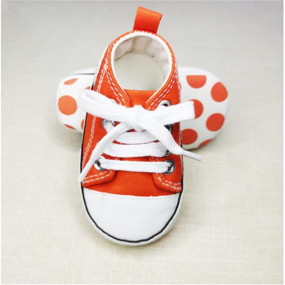 Baby Canvas Star Print First Walker Sneakers baby-orange-star 7-12-months12cm by HitMyNeed