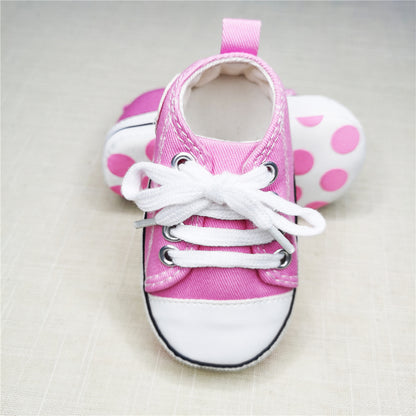 Baby Canvas Star Print First Walker Sneakers baby-pink-star 7-12-months12cm by HitMyNeed
