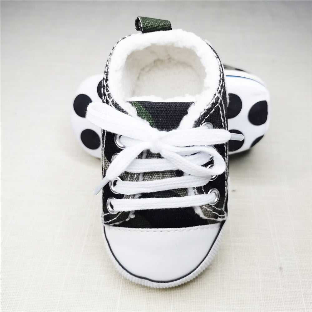 Baby Canvas Star Print First Walker Sneakers plus-camouflage 0-6-months11cm by HitMyNeed