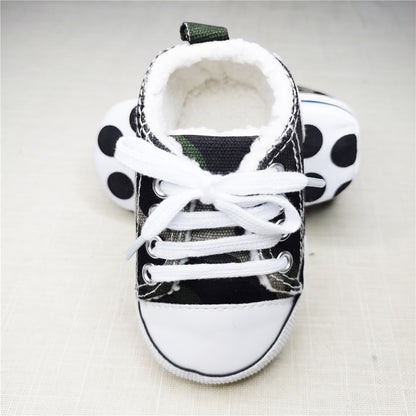 Baby Canvas Star Print First Walker Sneakers plus-camouflage 0-6-months11cm by HitMyNeed