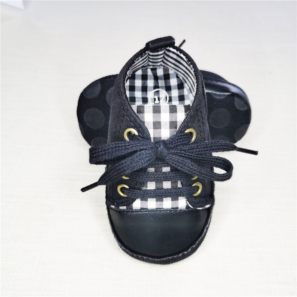 Baby Canvas Star Print First Walker Sneakers white-pliad 7-12-months12cm by HitMyNeed