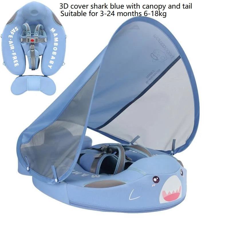 Baby Chest Float Swim Trainer for Toddlers 3d-shark-blue by HitMyNeed