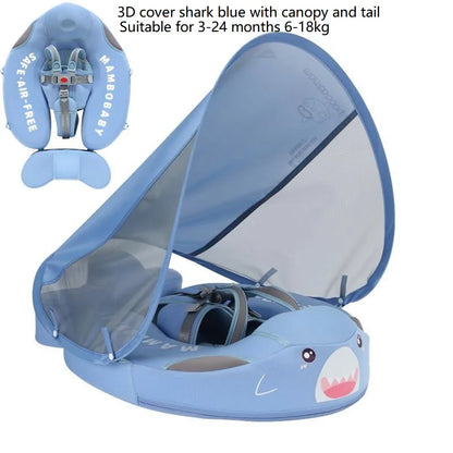 Baby Chest Float Swim Trainer for Toddlers 3d-shark-blue by HitMyNeed