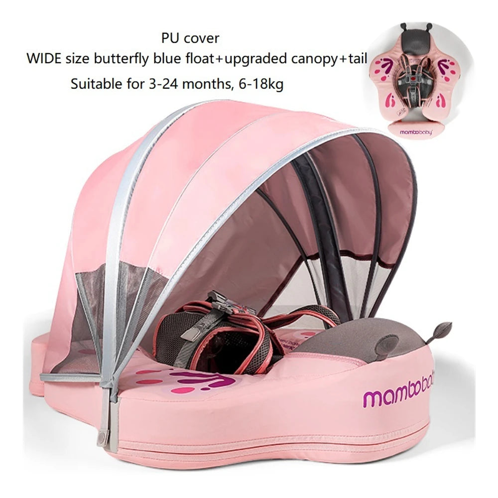 Baby Chest Float Swim Trainer for Toddlers pu-butterfly-pink by HitMyNeed