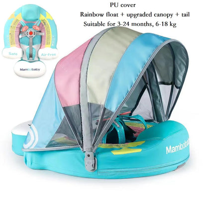 Baby Chest Float Swim Trainer for Toddlers pu-rainbow-green by HitMyNeed