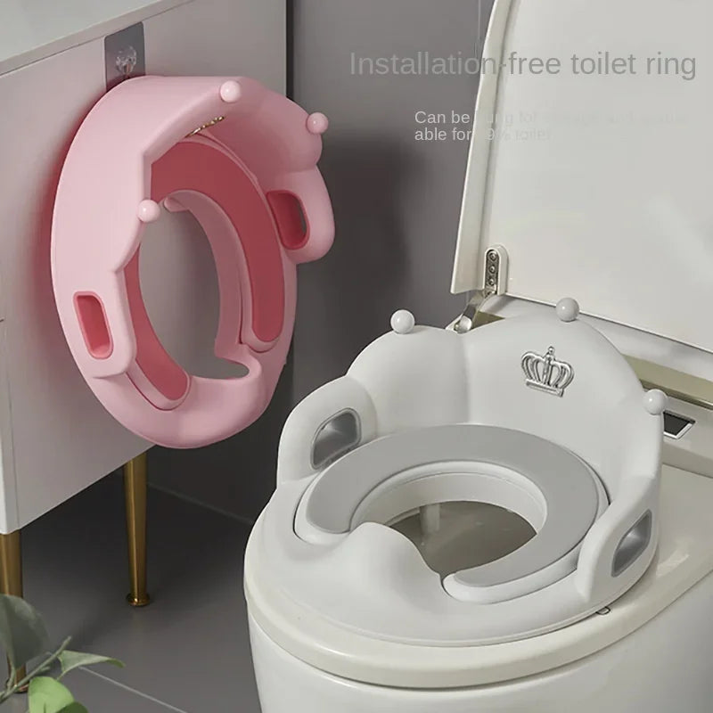Baby & Child Toilet Training Seat Ring with Cushion by HitMyNeed