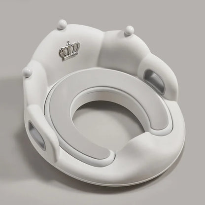 Baby & Child Toilet Training Seat Ring with Cushion gray by HitMyNeed