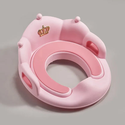 Baby & Child Toilet Training Seat Ring with Cushion pink by HitMyNeed