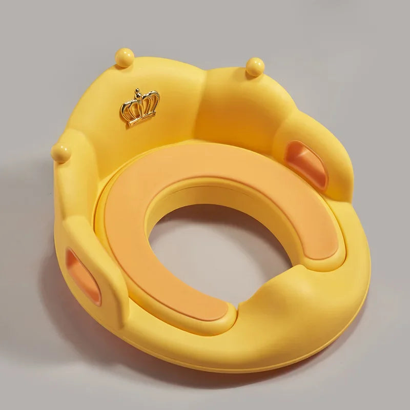 Baby & Child Toilet Training Seat Ring with Cushion yellow by HitMyNeed