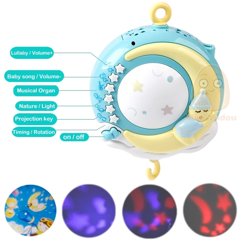Baby Crib Mobile with Projector and Music Box by HitMyNeed