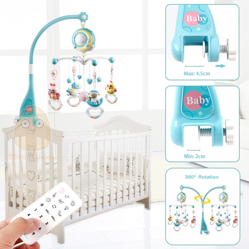 Baby Crib Mobile with Projector and Music Box by HitMyNeed