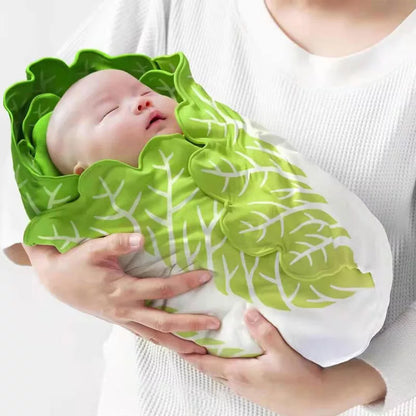 Baby Flannel Burrito Swaddle Blanket with Hat by HitMyNeed