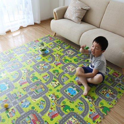 Baby Foam Play Mats with Road Design (9 Pcs) by HitMyNeed