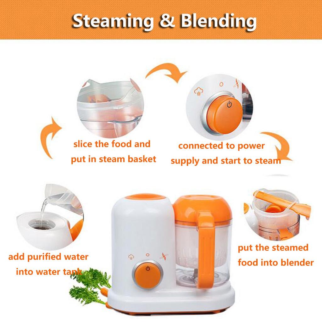 Baby Food Blender and Electric Steamer 4-in-1 by HitMyNeed