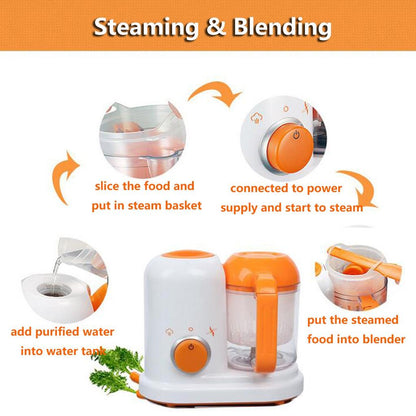 Baby Food Blender and Electric Steamer 4-in-1 by HitMyNeed