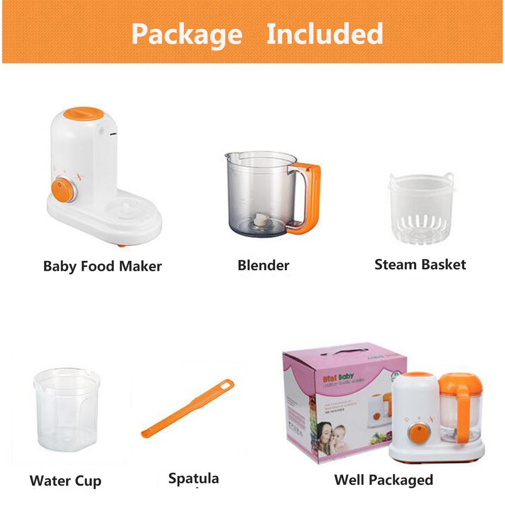 Baby Food Blender and Electric Steamer 4-in-1 by HitMyNeed