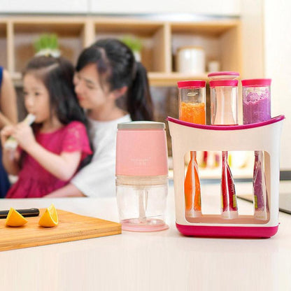 Baby Food Squeezer with Reusable Food Pouches by HitMyNeed