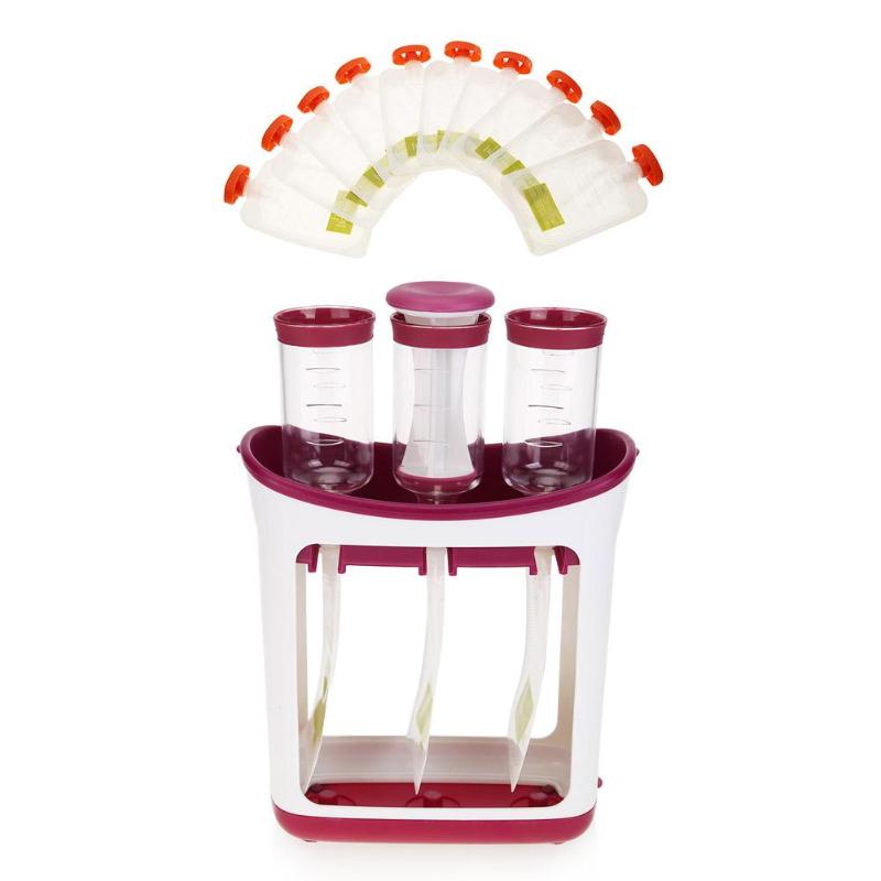 Baby Food Squeezer with Reusable Food Pouches by HitMyNeed