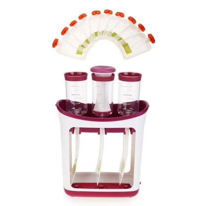 Baby Food Squeezer with Reusable Food Pouches by HitMyNeed