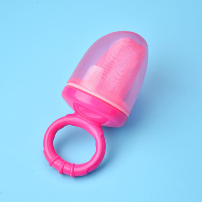 Baby Fruit Mesh Teether Pacifier Feeder pink by HitMyNeed