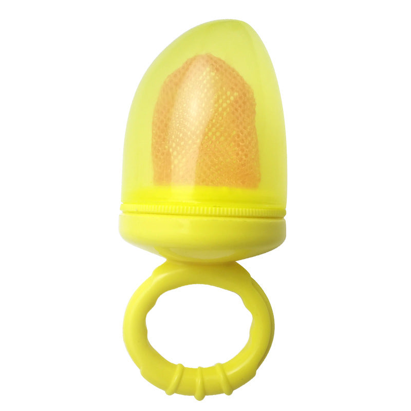 Baby Fruit Mesh Teether Pacifier Feeder yellow by HitMyNeed