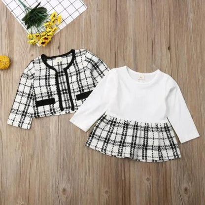 Baby Girl Plaid Coat and Tutu Dress Set 0-6 Years by HitMyNeed