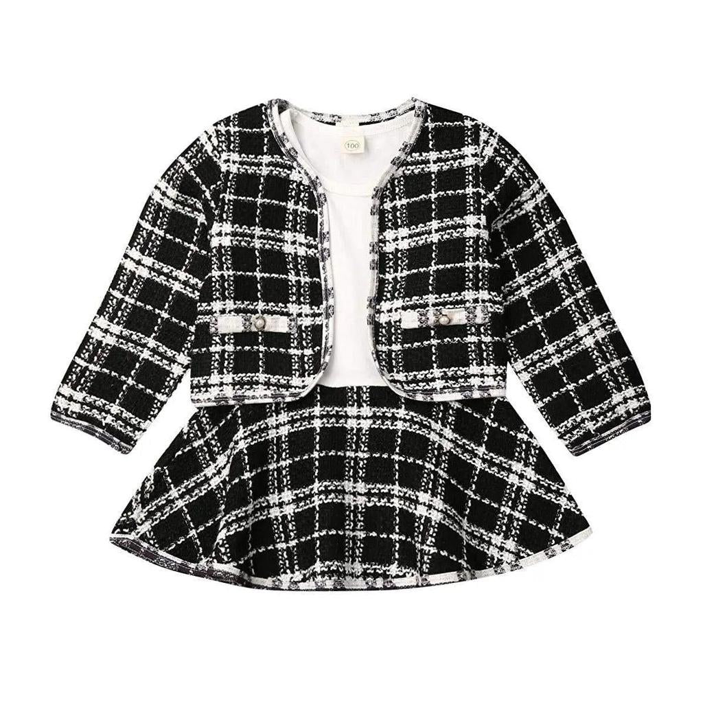 Baby Girl Plaid Coat and Tutu Dress Set 0-6 Years by HitMyNeed