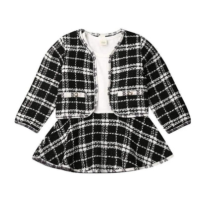 Baby Girl Plaid Coat and Tutu Dress Set 0-6 Years by HitMyNeed