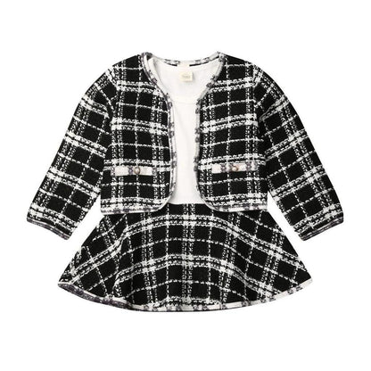Baby Girl Plaid Coat and Tutu Dress Set 0-6 Years black 3-to-4t by HitMyNeed