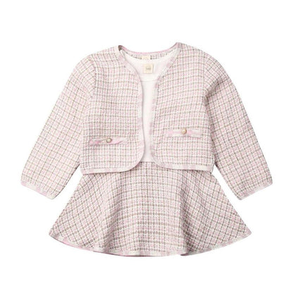 Baby Girl Plaid Coat and Tutu Dress Set 0-6 Years pink 6-to-12m by HitMyNeed