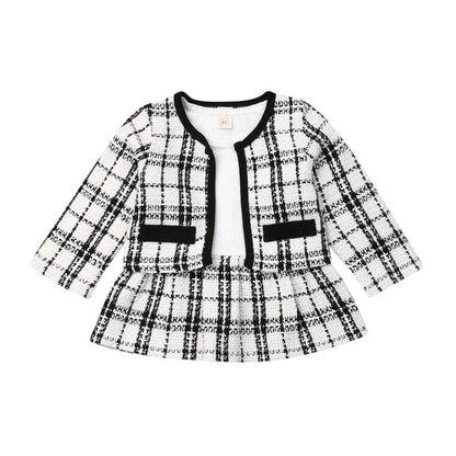 Baby Girl Plaid Coat and Tutu Dress Set 0-6 Years white 18-to-24m by HitMyNeed