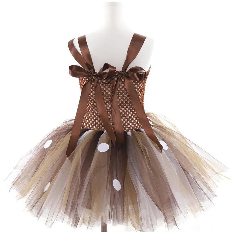Baby Girls Reindeer Tulle Tutu Dress Costume by HitMyNeed