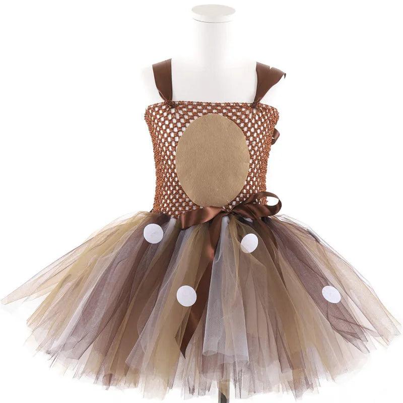 Baby Girls Reindeer Tulle Tutu Dress Costume by HitMyNeed