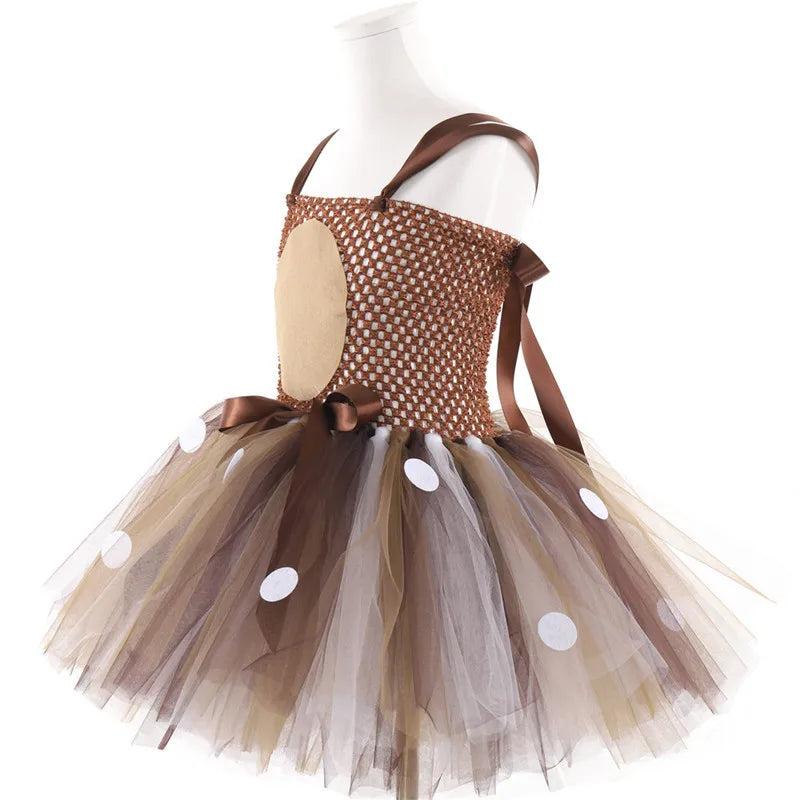 Baby Girls Reindeer Tulle Tutu Dress Costume by HitMyNeed