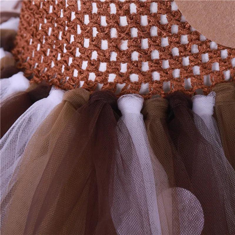 Baby Girls Reindeer Tulle Tutu Dress Costume by HitMyNeed
