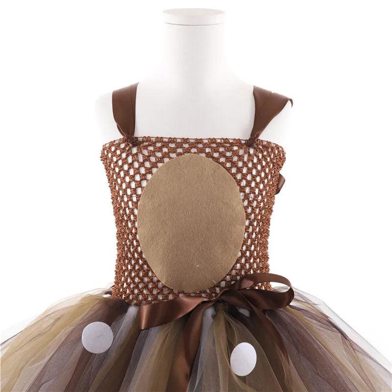 Baby Girls Reindeer Tulle Tutu Dress Costume by HitMyNeed