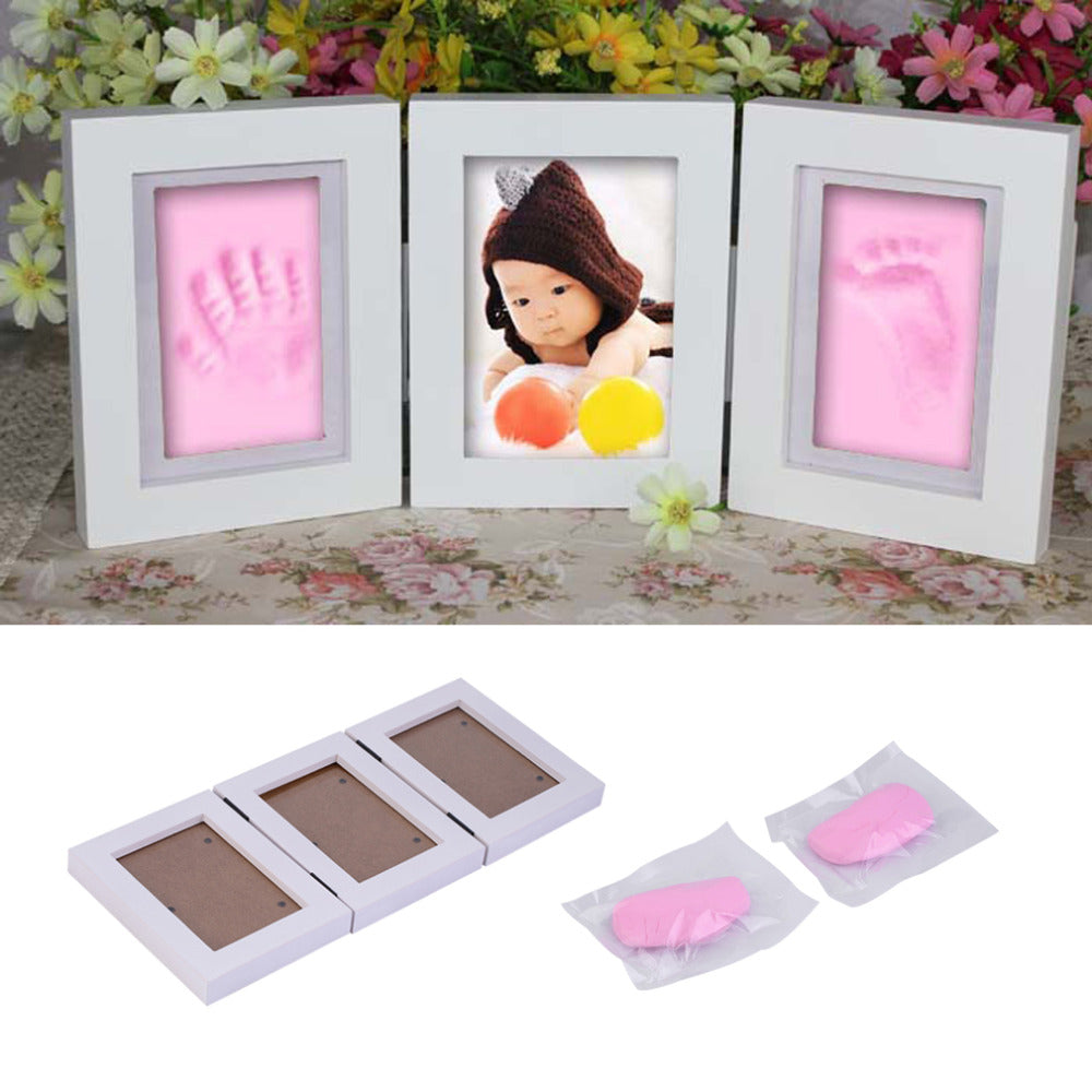 Baby Handprint and Footprint Photo Frame Keepsake by HitMyNeed