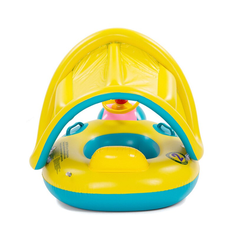 Baby Inflatable Boat Floater with Removable Sunshade by HitMyNeed