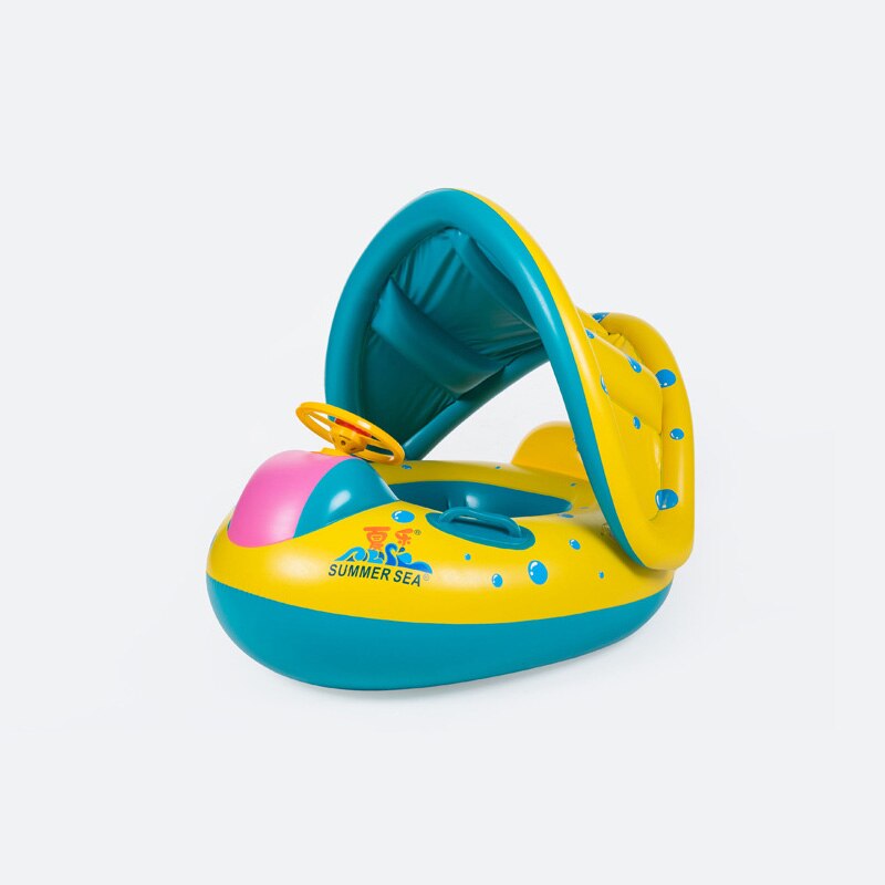 Baby Inflatable Boat Floater with Removable Sunshade by HitMyNeed