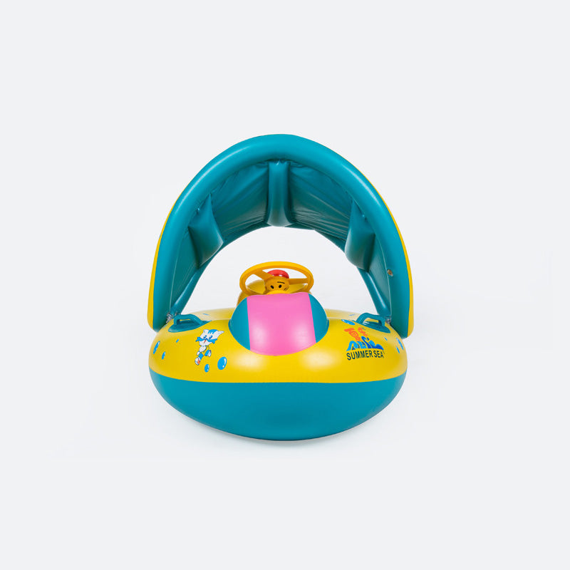Baby Inflatable Boat Floater with Removable Sunshade by HitMyNeed
