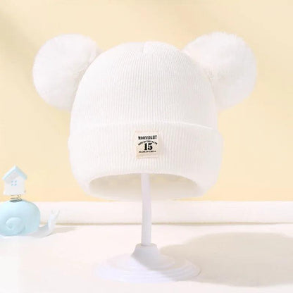 Baby Knit Beanie with Double Pom Pom (0-3 Years) by HitMyNeed