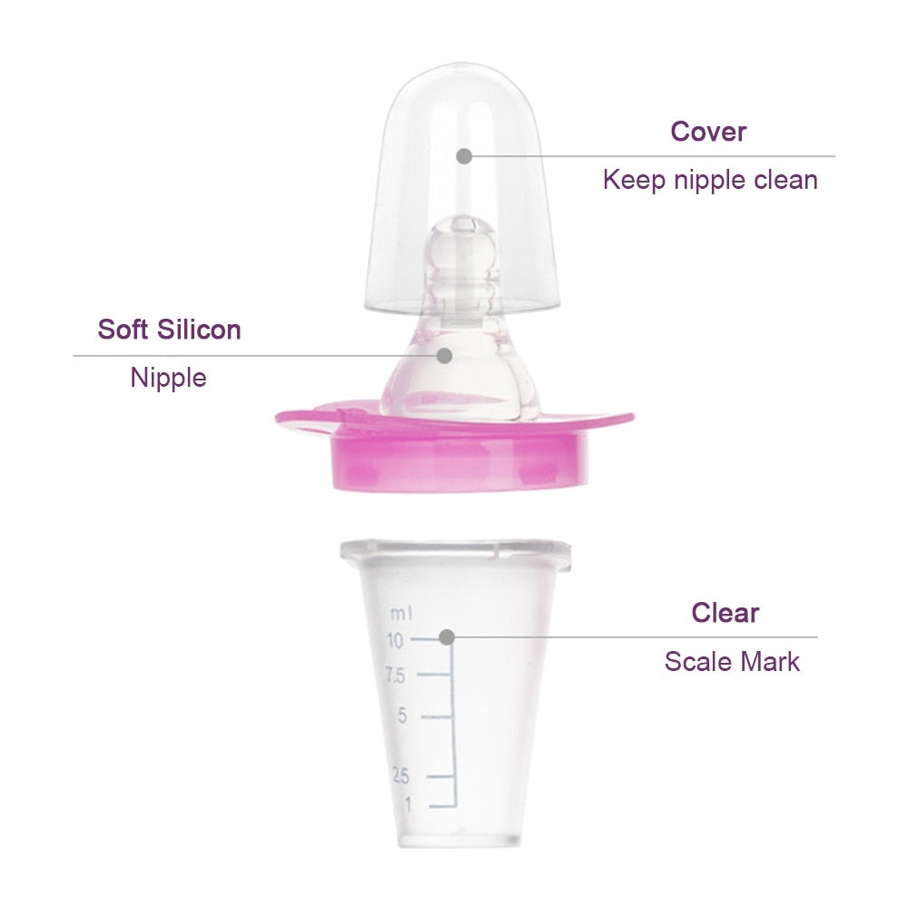 Baby Medicine Dispenser Cup Dropper with Silicone Nipple by HitMyNeed
