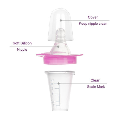 Baby Medicine Dispenser Cup Dropper with Silicone Nipple by HitMyNeed