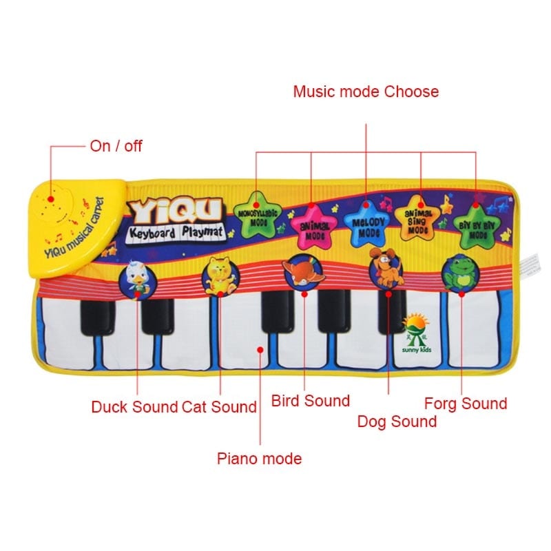 Baby Musical Play Mat with Sound and Bright Colors by HitMyNeed