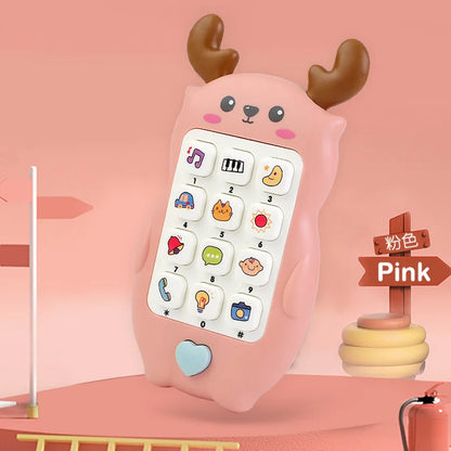 Baby Phone Toy with Music, Lights & Teether gold by HitMyNeed