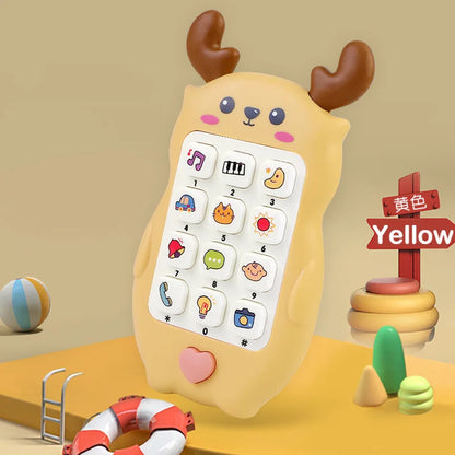 Baby Phone Toy with Music, Lights & Teether gray by HitMyNeed